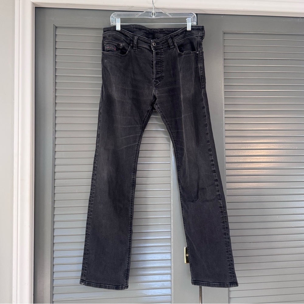 Vintage Diesel Black Wash Regular Slim Straight Jeans
